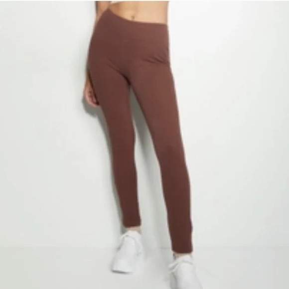 Rue21 Ribbed Knit High Rise Brown Leggings Size Medium - Picture 1 of 6